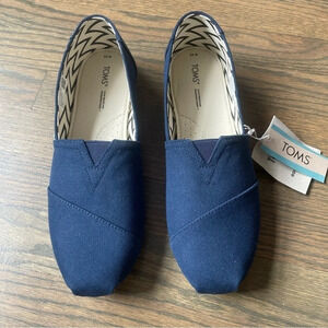NWT TOMS Alpargata Navy Recycled Cotton Canvas Women size 11